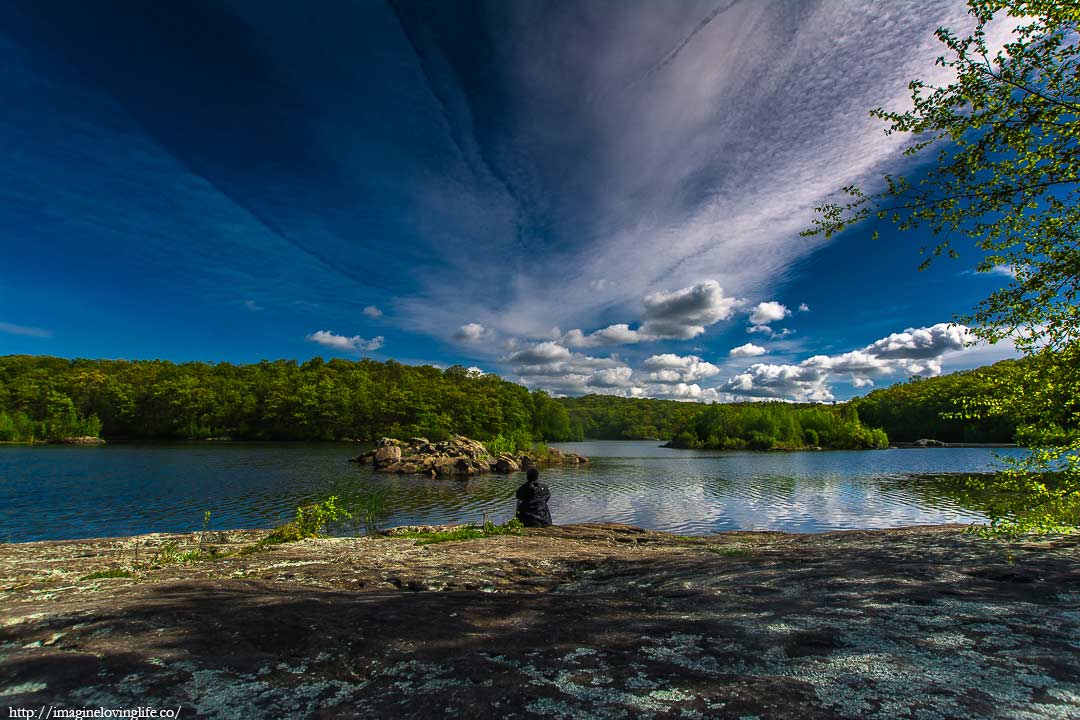 red trail dam view